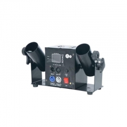 MAQUINA LANZA CONFETTI 2 CAÑONES DMX y CONTROL REMOTO