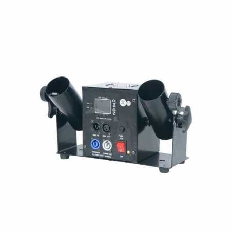 MAQUINA LANZA CONFETTI 2 CAÑONES DMX y CONTROL REMOTO