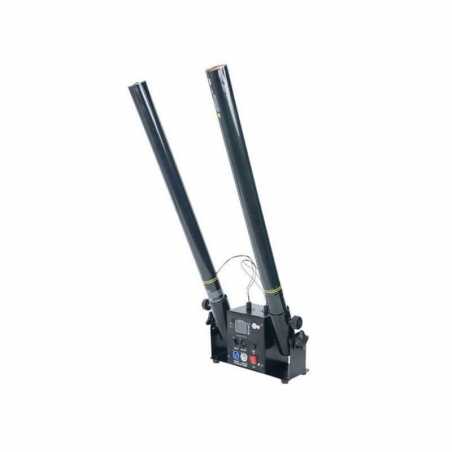 MAQUINA LANZA CONFETTI 2 CAÑONES DMX y CONTROL REMOTO