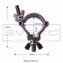 CLAMP 24X24 CLAMP SOPORTE PROFESIONAL PARA TRUSS 24X24 100KG