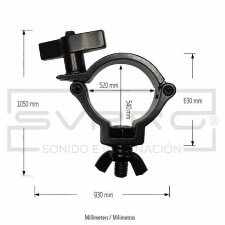 G-100 BLACK CLAMP SOPORTE PROFESIONAL 100KG