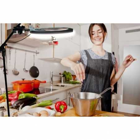 ARO LED 26CM CON ATRIL Y CONTROL CALIDO Y FRIO