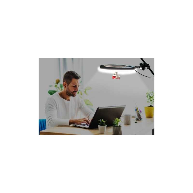 ARO LED 26CM CON ATRIL Y CONTROL CALIDO Y FRIO