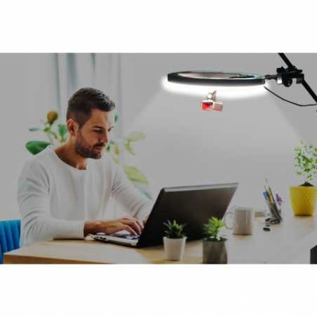 ARO LED 26CM CON ATRIL Y CONTROL CALIDO Y FRIO