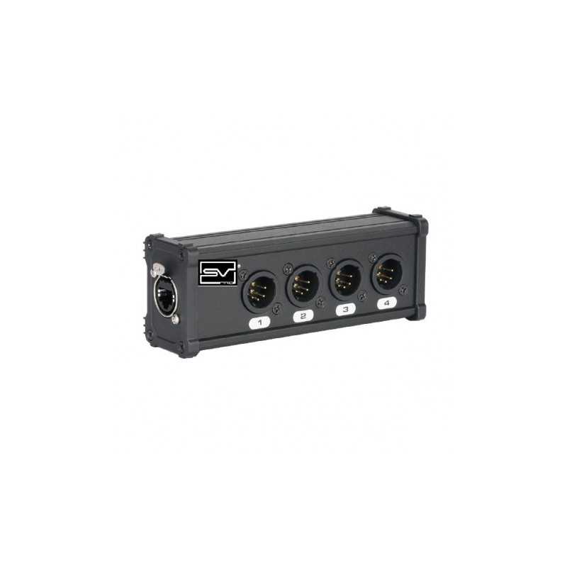 EXTENSOR CABLE DE RED A 4 CANALES DMX 5P MACHO...