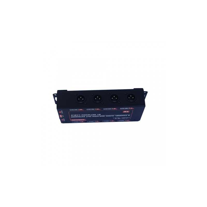 Extensor de Audio /DMX de 4 canales RJ cable...