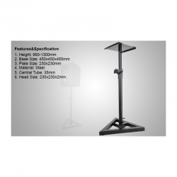 ATRIL DE MONITOR DE ESTUDIO AJUSTABLE EN ALTURA