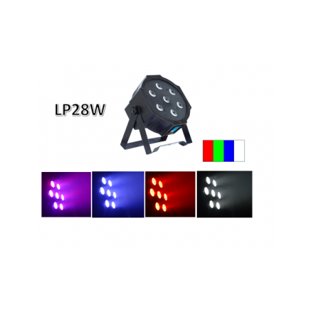 MINI LED SLIM PAR 7x4W QUAD RGBW BD-LP28W