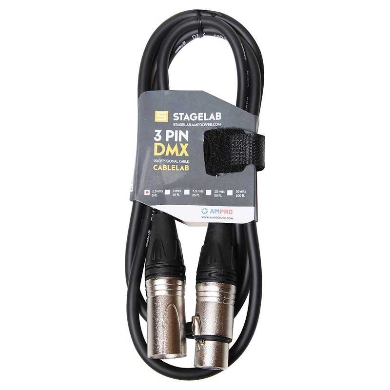 CABLE DMX 1.5 MTS. CABLELAB 3 PIN