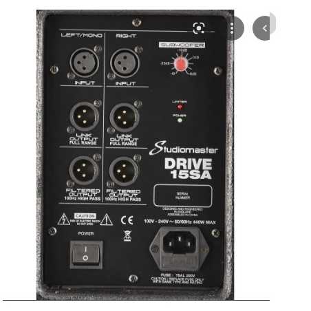STUDIOMASTER DRIVE 15SA SUB BAJO ACTIVO 15"
