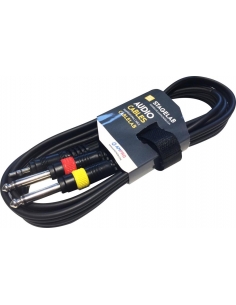 Cable profesional miniplug a dos plug 1/4'' 2 metros de...