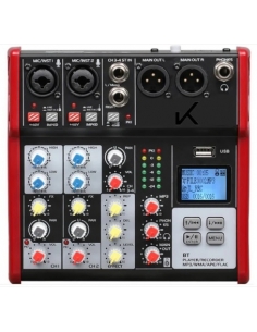 K-MA4 MIXER 4CH. MONO+2 ST+FX+USB+BLUETOOTH PLAY RECORD