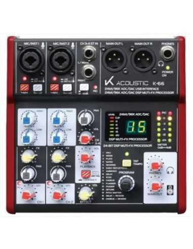 K-66 MIXER 4CH, EFECTOS E INTERFACE S/PDIF