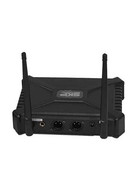 MICROFONO DOBLE INALAMBRICO DE MANO SKP UHF 300D