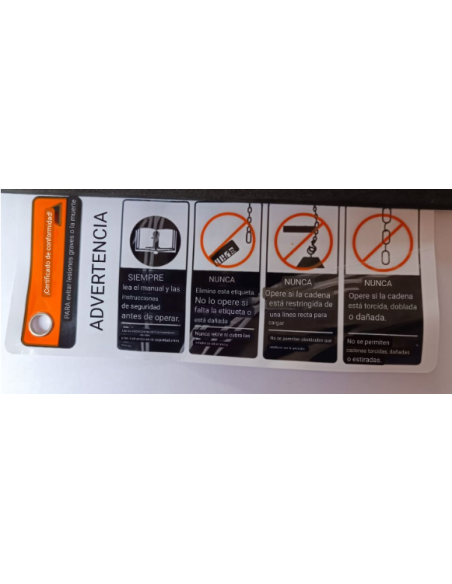 BT-01/6 TECLE 1 TONELADA 6 METROS CADENA GALVANIZADA HEAVY DUTY