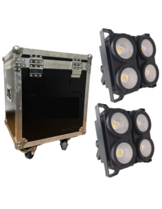 BD-LC007K KIT 2 x LED BLINDER 4X100W + FLIGHT CASE