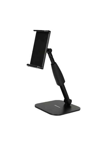 SOPORTE P/TABLET-CELULAR CON TUBO AJUSTABLE Y BASE PLANA