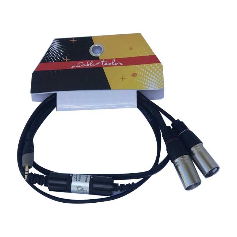 Cable 3.5mm-2 * XLR macho longitud del cable: 1.5m