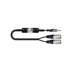 Cable 3.5mm-2 * XLR macho longitud del cable: 1.5m
