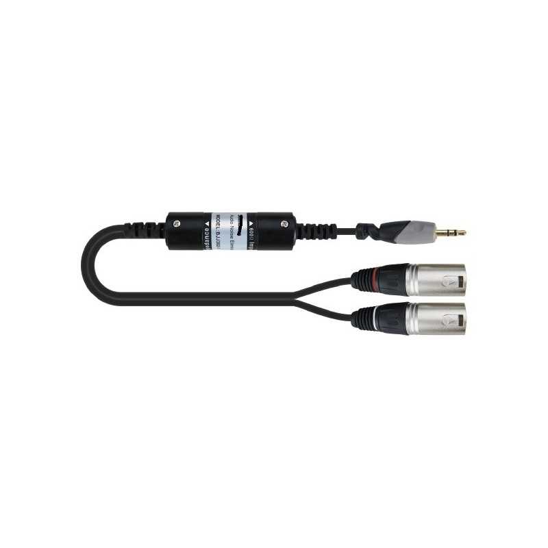 Cable 3.5mm-2 * XLR macho longitud del cable: 1.5m
