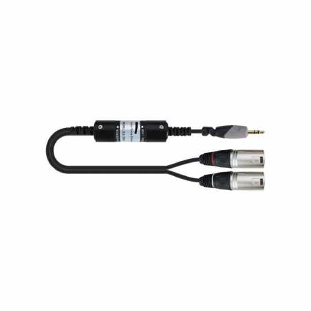 Cable 3.5mm-2 * XLR macho longitud del cable: 1.5m