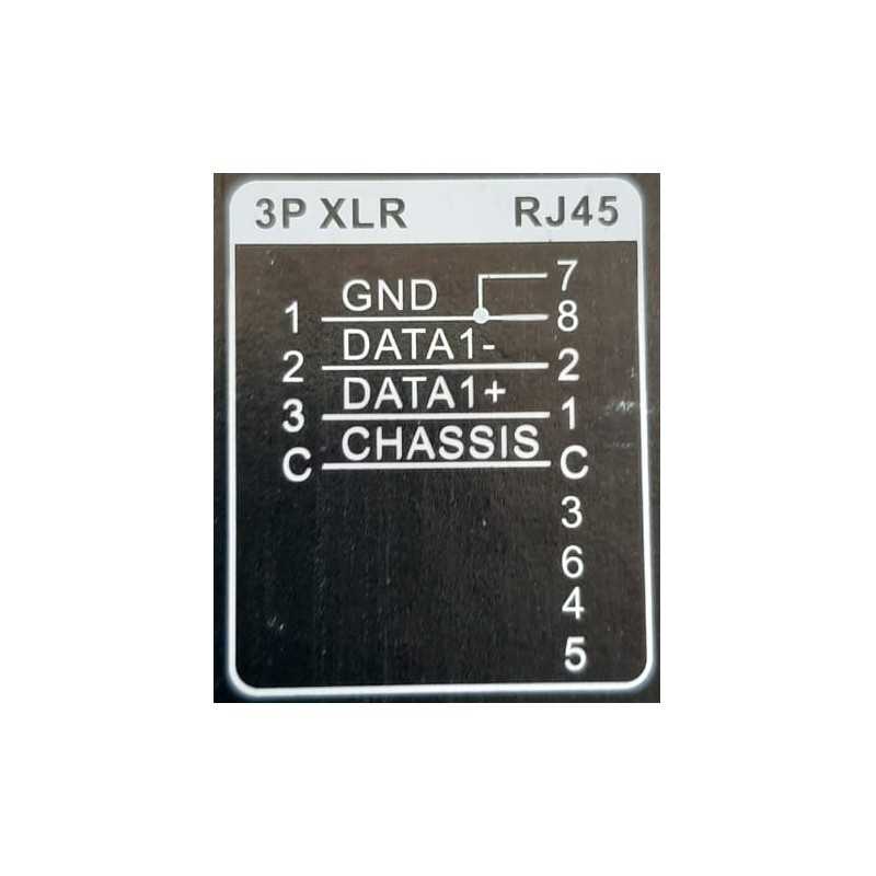 ADAPTADOR XLR MACHO A RJ45 CAT5E - ANALOGO DMX