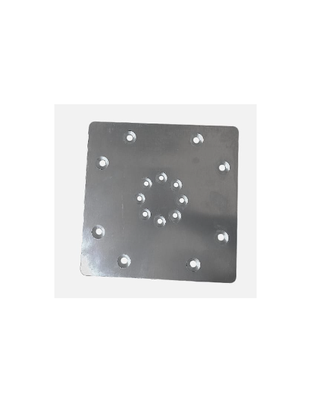 BT-BASE10 BASE ALUMINIO PARA TRUSS 100x100. TAMAÑO 250X250mm