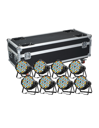 BT-P6003RGBWAK KIT X 8 PRO RGBWA LED PAR KING...