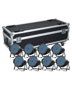 BT-P5403RGBK KIT X 8 PRO RGB TRI-LED PAR KING 54X3W +...