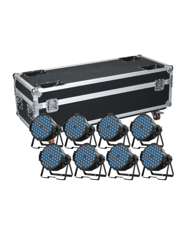 BT-P5403RGBK KIT X 8 PRO RGB TRI-LED PAR KING...