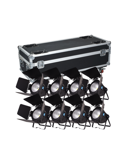 KIT X 8 COB LED PAR KING 100W + FLIGHT CASE BIG DIPPER