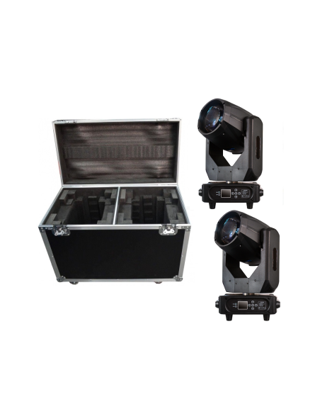 BD-LB250K KIT 2x BEAM 250W MOVING HEAD + FLIGHT CASE