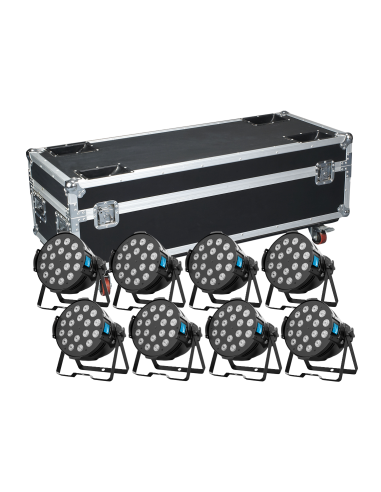 BD-LPC004HK KIT X 8 RGBW LED PAR KING 18X8W QUAD