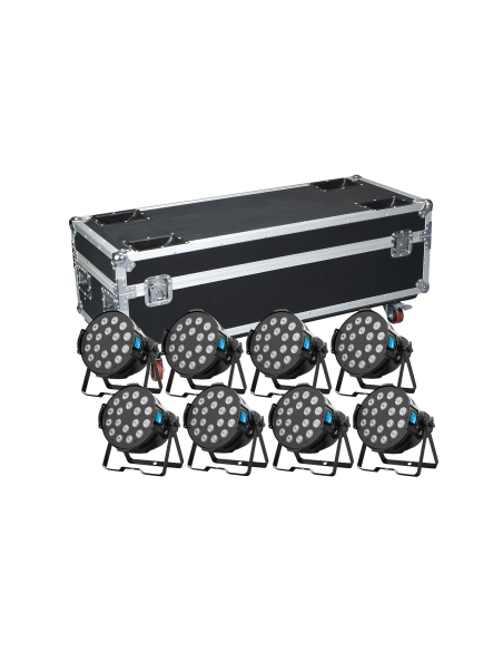 BD-LPC004HK KIT X 8 RGBW LED PAR KING 18X8W QUAD
