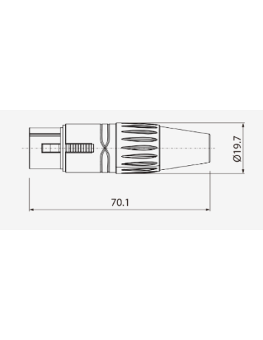 CRX3FP-BG CONECTOR XLR HEMBRA ROXTONE