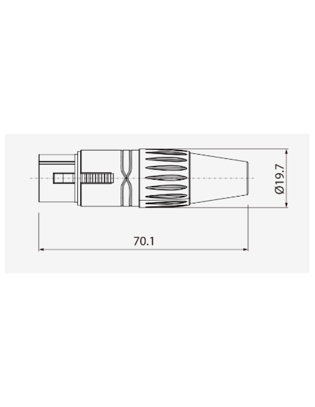 CRX3FP-BG CONECTOR XLR HEMBRA ROXTONE