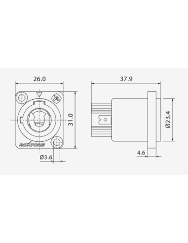 RAC3MPI CONECTOR CHASIS AZUL POWERCOM ROXTONE
