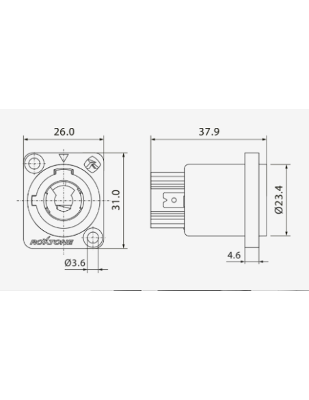 RAC3MPO CONECTOR CHASIS BLANCO POWERCOM ROXTONE