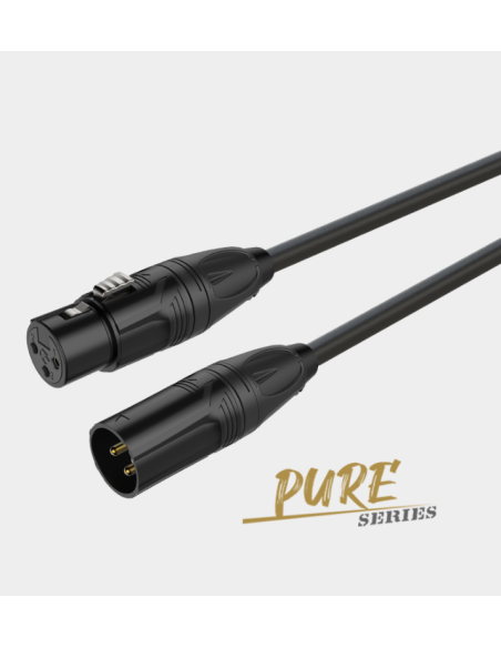 PMXX400L10 Cable de micrófono Serie Pure prefabricado MC010, RX3F-BG - RX3M-BG, 10mts ROXTONE