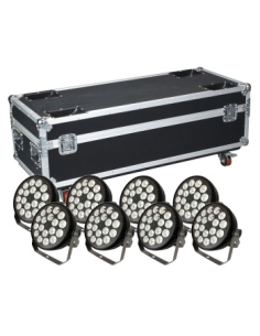 BT-P1808CK KIT 8 X PIXEL RGBW LED PAR SLIM 18X8W