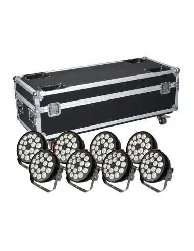 BT-P1808CK KIT 8 X PIXEL RGBW LED PAR SLIM 18X8W