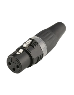CONECTOR XLR HEMBRA 3 PINES HICON H1-X3CF-BLK
