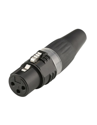 CONECTOR XLR HEMBRA 3 PINES HICON H1-X3CF-BLK