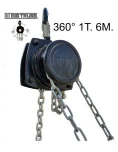 BT3601X6 TECLE 360° 6M. 1T. CADENA GALVANIZADA