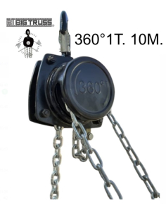 BT360AX10 TECLE 360° 10M. 1T. CADENA GALVANIZADA