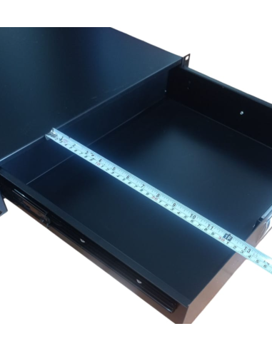 GAVETA 2U PARA RACK CON LLAVE