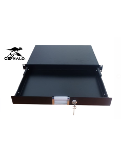 GAVETA 1U PARA RACK CON LLAVE