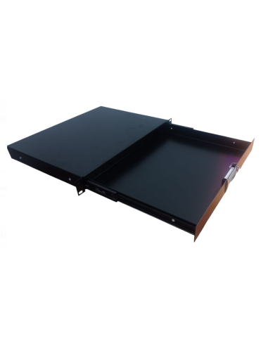 GAVETA 1U PARA RACK CON LLAVE