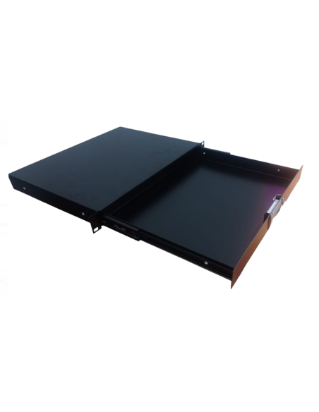 GAVETA 1U PARA RACK CON LLAVE
