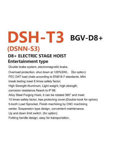 MOTOR ELECTRICO DELELIFT 1 TON DOBLE FRENO IP66...